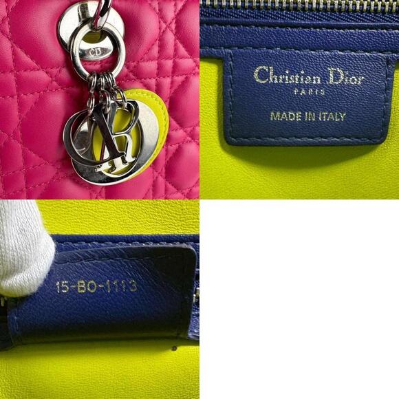 CHRISTIAN DIOR Pink Lambskin Leather Shoulder Bag - Picture 5 of 5